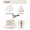 Zylioo Large Bucket Sun Hat with Detachable Chin Strap,Water Resistant
