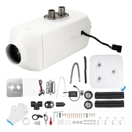 PHILTOP Diesel Heater 12V 5KW, Air Diesel Heater Parking Heater Single Hole, White Diesel Air Heater for Tent, Car, RV, Truck, Camper, Trailer, Motorhome