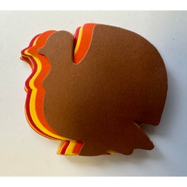 31 Pcs Thanksgiving Turkey Assorted-Color Creative Paper Cut-Outs 3in for Thanksgiving Crafts Kids Classroom Projects Bulletin Boards Fall Decor for Party Decoration Made in The USA