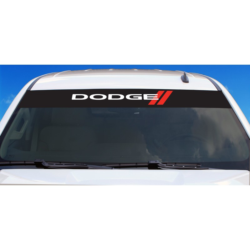 Chroma 49501 Dodge Red Strips Sunscreen Decal