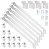 12 Inch Wire Shelf Brackets Set, 6 Pack Metal White