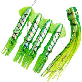 OCEAN CAT Saltwater Trolling Lures Teaser for Saltwater Fishing Rigged with Hook 8/0 for Wahoo Tuna Mahi Dolphin Sailfish Marlin and More