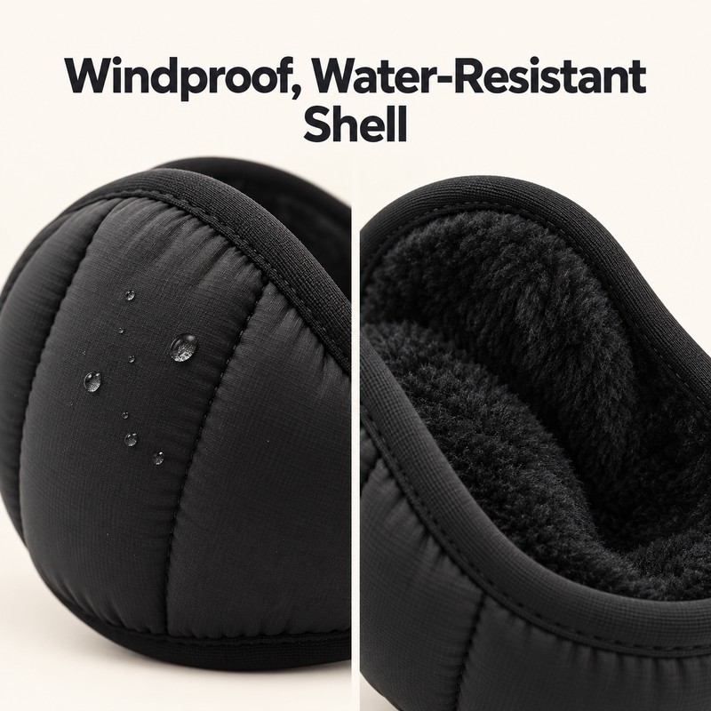 Foldable Ear Muffs for Winter – Soft Plush Windproof Ear