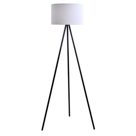 Catalina Lighting 19973-000 Mid-Century Modern Tripod Floor Lamp, Standing Lamp, Living Room Floor Light, LED Bulb NOT Included, 61.25", Black