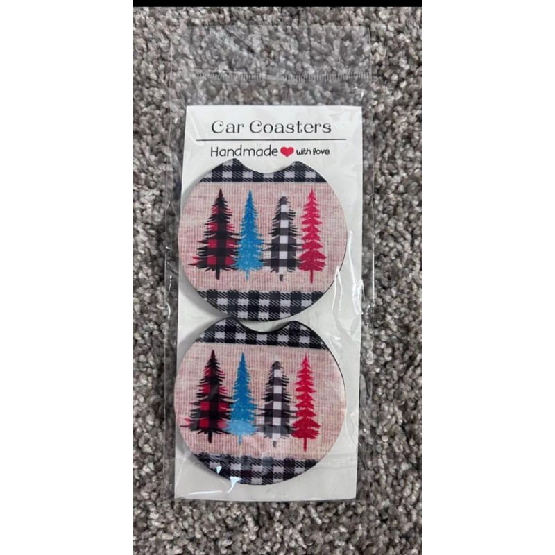 Unbranded car coaster set of 2 - CHRISTMAS