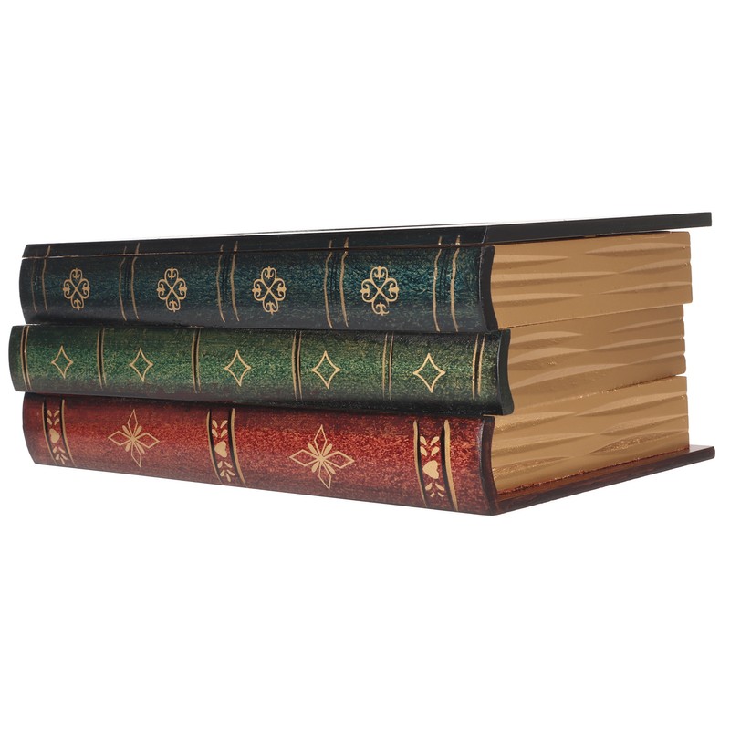 Book Tissue Box Cover Antique Rectangular Dispenser Napkin Holder for