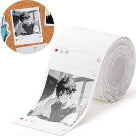 NIIMBOT Photo Label only for B21 Pro Label Printer, 2.1x2.6in (54x67mm) Photo Paper, Waterproof Sticker Card for Scrapbook DIY (SNS)