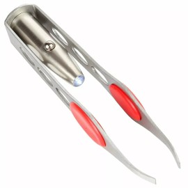 Alayna Stainless Steel Precision Tweezers w/ Advanced Illuminating LED Light Technology