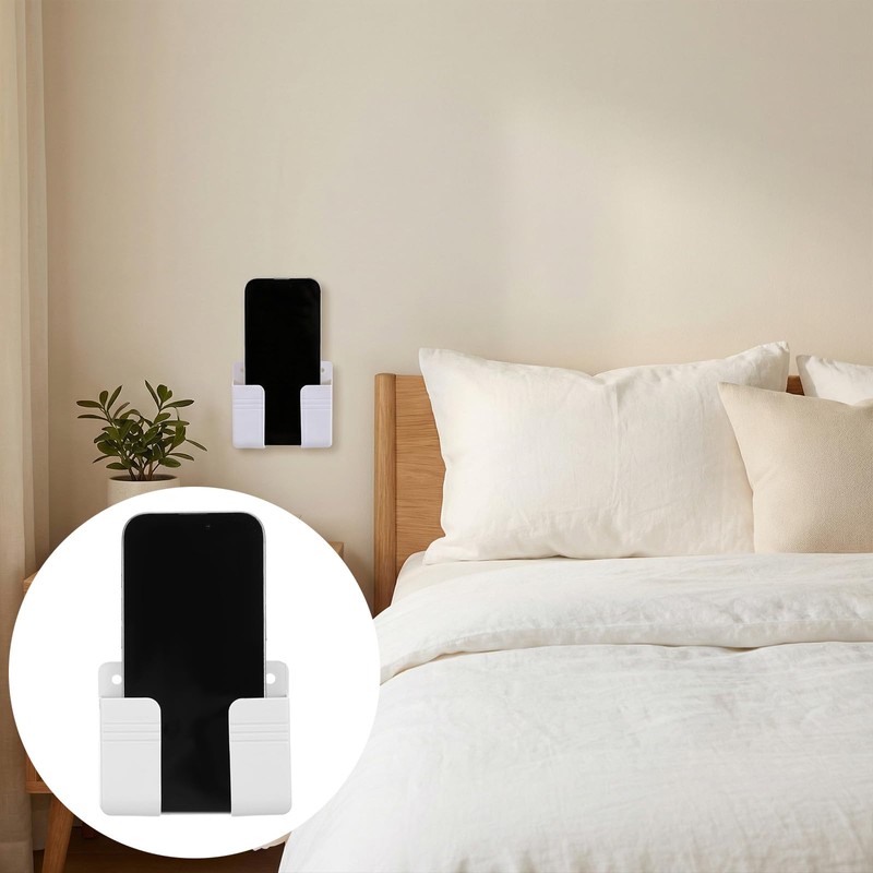 TIESOME 2 Pcs Wall Mount Phone Holder, Phone Stand, Plastic,