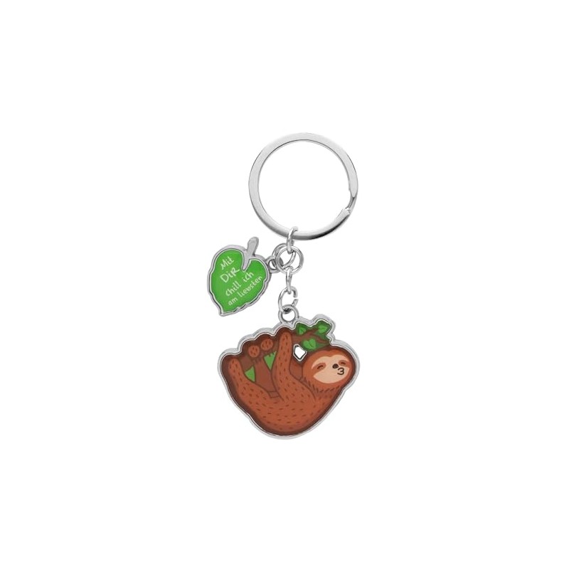 GRUSS & CO Key Ring for Two "Sloth" | Pendant