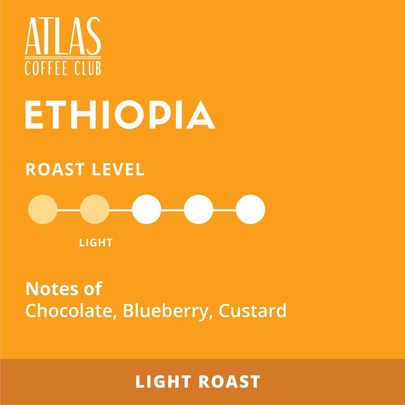 Atlas Coffee Club Coffee Pods – Light Roast, Single-Origin Ethiopia,