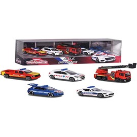 Majorette - Premium SOS Giftpack - Metal Miniature Cars - Set of 5 Emergency Vehicles - 212053167SMO
