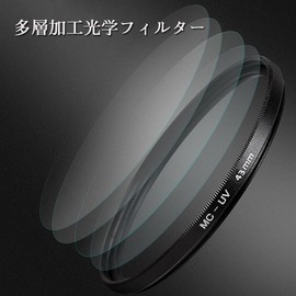 43mm Lens Filter MC UV 43mm UV Absorption Protective Filter Ultraviolet Protection Filter Thin Frame 43mm UV Protection Filter Camera Lens Protector (1.7 inches (43 mm)