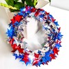 2 Rolls Patriotic Wire Star Garland, Red Blue Silver Star