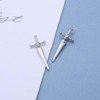 Cybche Gothic Sword Ear Jacket Earrings Cz Sword Earrings Silver