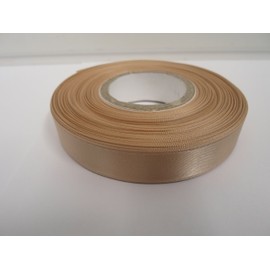 2 metres of 15mm Satin Ribbon Latte Coffee Light Beige Double Sided 15 mm 1.5cm