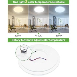 zemty zemty 28W 3200LM LED Deckenleuchte Flach 29.5cm 3Farben 3000/4500/6000K Deckenlampe,Ultra Dnn LED Lampen Deckenlampen,Deckenleuchten Deckenbeleuchtung fr Badezimmer,Wohnzimmer,Kche,Schlafzimmer