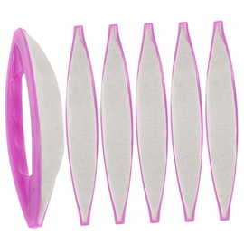 VICASKY 6pcs Professional Nail Waxing Brush Polishing Tools for Manicure High-grade Synthetic Sheepskin for Salon and Home Use