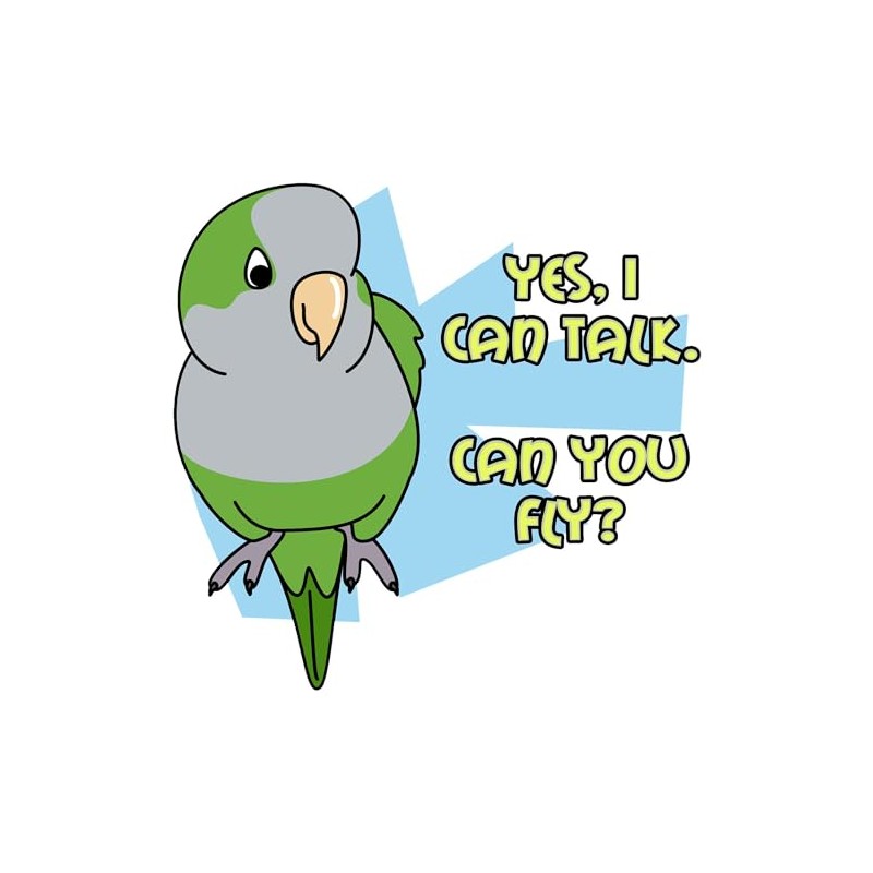 CafePress Can You Fly Quaker Parrot Rectangle Magnet, 3"x2" Refrigerator