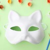 Musaner 20 PCS Cat Mask DIY White Therian Masks to