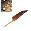 Feather Pen Set with 10 Interchangeable Nib Fire Lacquer Wax