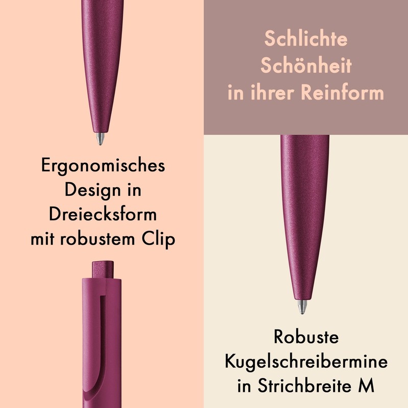 Lamy noto Burgundy Ballpoint Pen - Puristic Ballpoint Pen with