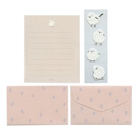 Mini Letters Set Fluffy Animals with Stickers [Shimaenaga Pattern A] Cute 86513006