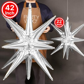 PartyWoo Star Balloons 42 inch 2 pcs,9748