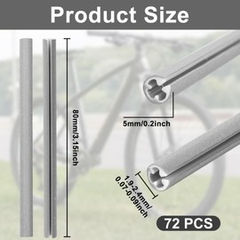 Pack of 72 Easy Assembly Wheels Spoke Reflectors, 360° Visibility Spoke Reflectors, Bicycle Spoke Lights Cover, Bicycles Reflective Spoke Clips for Mountain Bike Road Bike City Bike