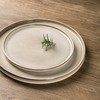 AmorArc Ceramic Dinnerware Sets, Handmade Reactive Glaze Stoneware Plates and