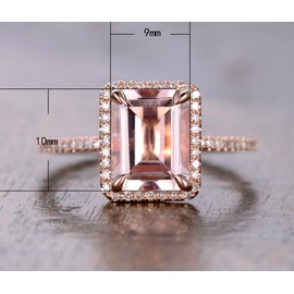 Xiaomei 18K Rose Gold Filled 4ct CZ Simulated Diamond Solitaire Wedding Engagement Rings for Women CZ Gemstone Rings Lady Bridal Wedding Engagement Jewelry Size 6-10 (US 7)