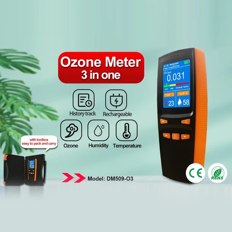 VISLONE Ozone Detector, O3 Air Quality Monitor, Gas Tester Meter