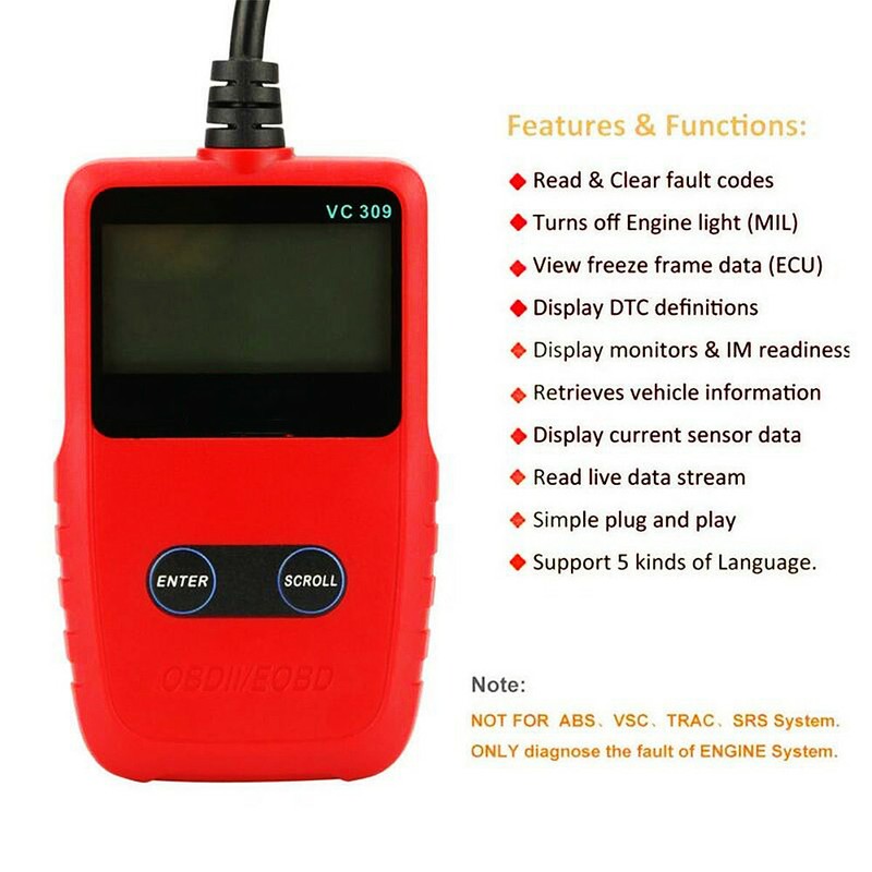 ANCEL Check Engine Code Reader Automotive Scanner OBD2 Diagnostic Tool