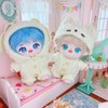 niannyyhouse 20cm Plush Clothes Rabbit Ears White Wool Jumpsuit Cotton