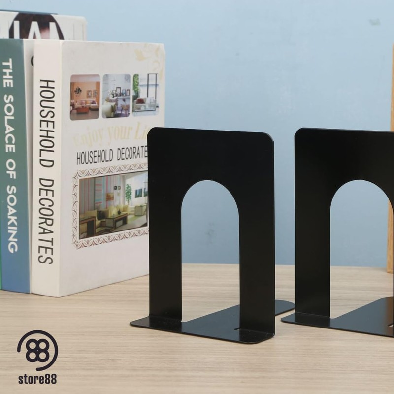 store88 Bookends, No Flipping, Book Stand, Bookstand, Tabletop, Divider, Simple,