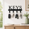 Solvio Key Holder for Wall, Black Metal Key Hooks Wall