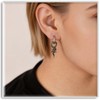 Xusamss Gothic Stainless Steel Snake Dangle Hoop Earrings for Women(White)