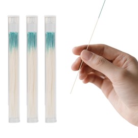 Gusruvti 180 Pcs Piercing Cleaner Floss Disposable earring piercing hole cleaner，Ear Piercing Care Cleaning Line Tool，Earring Hole Cleaner Odor Removal Ear Care（Blue）