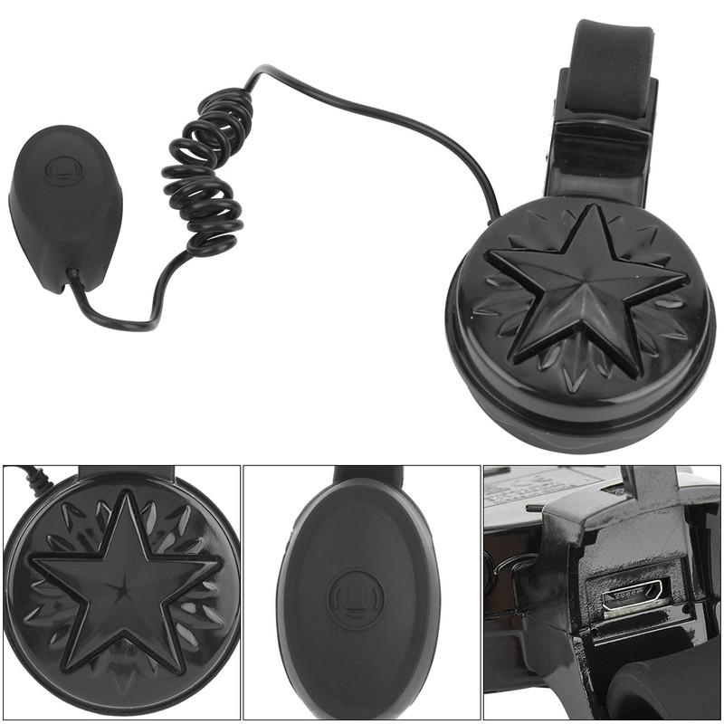 GUB Q-200 Black USB Charging Bicycle Electric Bell Bike 100-120dB