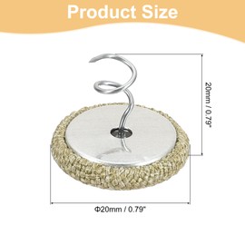 QUARKZMAN Pack of 24 Upholstery Pins Twist Pin, 20 mm Bed Skirt Pins Fabric Covered Button Twist Pins for Throws Bed Skirt Armchair Caddies Furniture Cover Light Brown