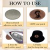 50 Pack Blank Leatherette Hat Patch with Adhesive, Oval Laserable