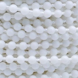 YEQIN Roller and Roman Shade Blind Beaded Chain Cord，White Plastic Roller Blind Chain Repair，Roller Curtain Bead Rope,Blind Beaded Cord for Roller Blind Fitting(10 Yards)