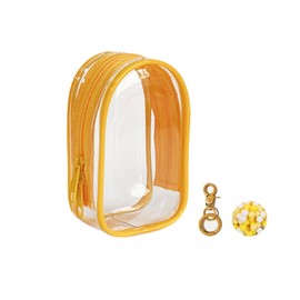 Clear Figure Display Bag with Keychain for Sonny Doll, Mystery Box Mini Figures Carrying Case Bag Pouch Keychain Charms for Collectibles