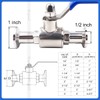 Horiznext stainless steel 1/2 inch tri clamp clover ball valve