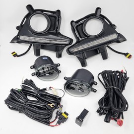 LEDIN LED Fog Light DRL Compatible For 2014-2016 Highlander Switch Bezel Wire Kit Upgrade