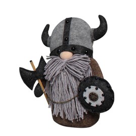 PUNELE Viking Warrior Brave Plush Doll, Table Ornament Home Decor with Removable Weapons for Desks Bookshelves Living Rooms Offices Schools Christmas Decorations (26 * 21 * 10cm)