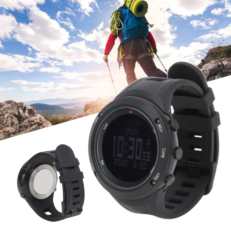 Men Mountaineering Watch Waterproof Digital Watch with Compass Pedometer Calorie