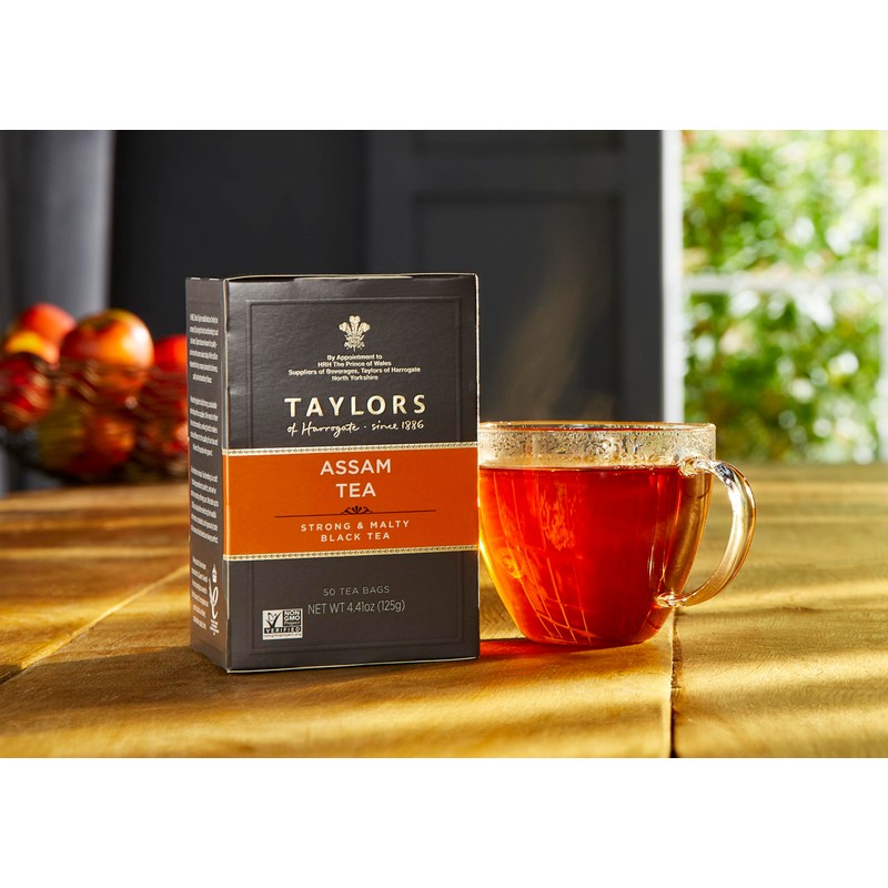 Taylors of Harrogate Assam, Black Tea, Pillow Bags, 50 Count