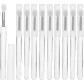 Kit de 10 Pinceles Labiales de Silicona con Tapas, Fácil de Limpiar, Diseño Multifuncional y Tamaño Mini para Maquillaje y Bálsamo Labial