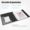Uquelic Presentation Book Ring Binder with 80 Clear Pockets A4